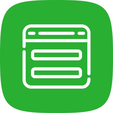 Form Çizgisi Yuvarlak Köşe Basit Simge, Vektör Resimleri