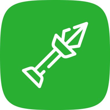 Yeşil ve beyaz bir ikonun vektör illüstrasyonu