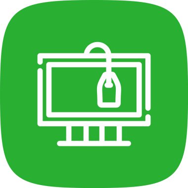 Akıllı telefon ikonlu alışveriş çantası. vektör illüstrasyonu