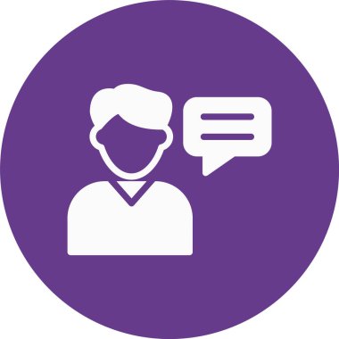 Sohbet simgesinin vektör illüstrasyonu