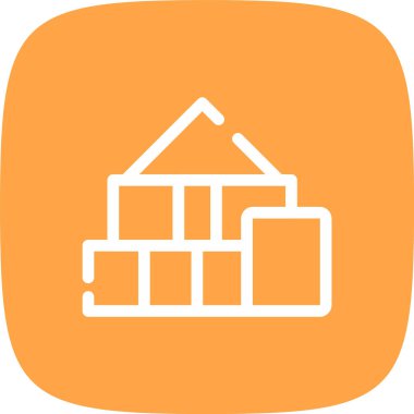 bina simgesi, vektör illüstrasyonu