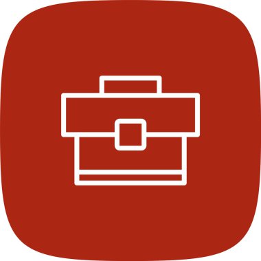 Poşet Hattı Yuvarlak Köşesi Basit Simge, Vektör Resimleri