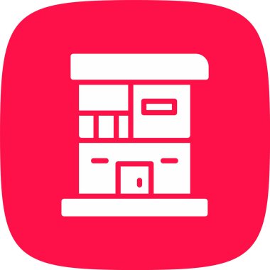 Alışveriş merkezi simgesi, vektör illüstrasyonu