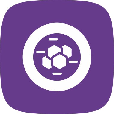 Benzersiz altıgen vektör simgesi