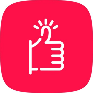 başparmak yukarı jest simgesi, vektör çizim