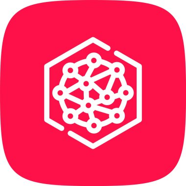 Nanoteknoloji Hattı Yuvarlak Köşeli Basit Simge, Vektör Resimleri