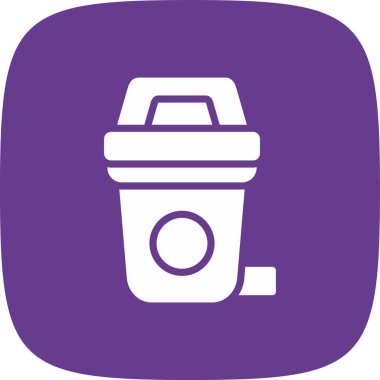 Çöp Basit Simgesi, Vektör İllüstrasyonu