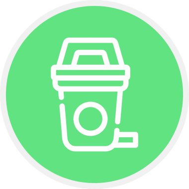 Çöp Hattı Çemberi Basit Simge, Vektör Resimleri