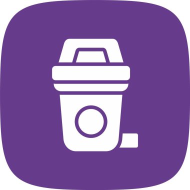 Çöp Basit Simgesi, Vektör İllüstrasyonu