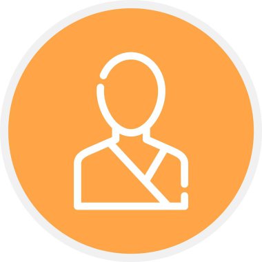 Budist, Basit Vektör Simgesi İllüstrasyonu