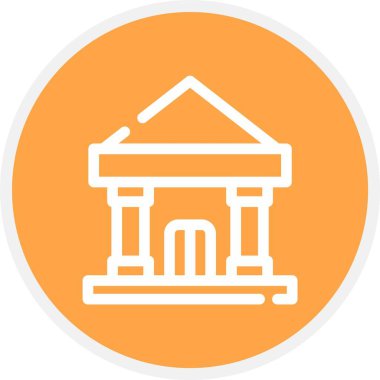 Mahkeme, Basit Vektör Simgesi İllüstrasyonu