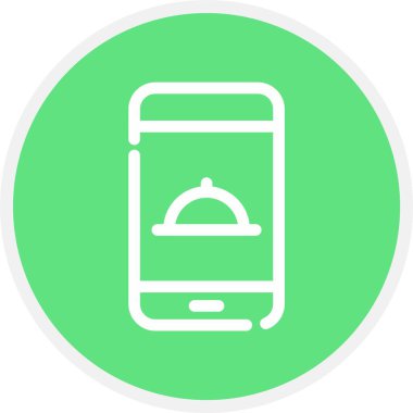 Gıda Uygulaması, Basit Vektör Simgesi İllüstrasyonu