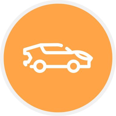 Araba, Basit Vektör Simgesi İllüstrasyonu