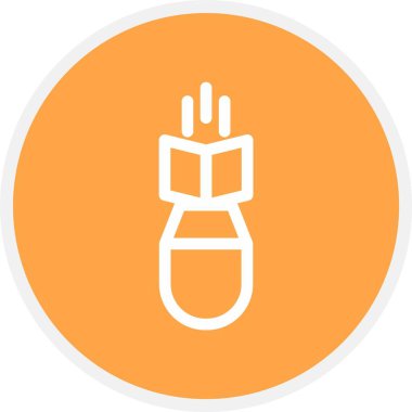 Nükleer, Basit Vektör Simgesi İllüstrasyonu