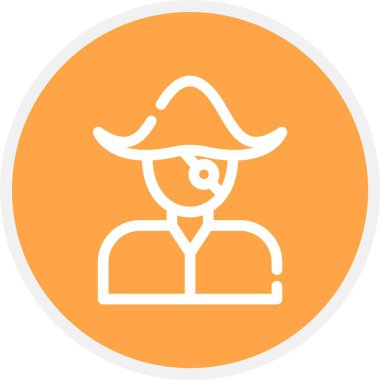 Korsan, Basit Vektör Simgesi İllüstrasyonu