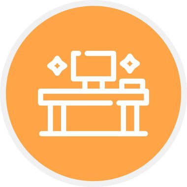 Ofis, Basit Vektör Simgesi İllüstrasyonu