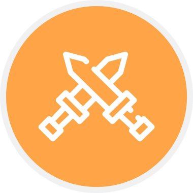 Kılıçlar, Basit Vektör Simgesi İllüstrasyonu