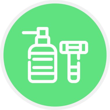 Tıraş Oluşturma, Basit Vektör Simgesi İllüstrasyonu