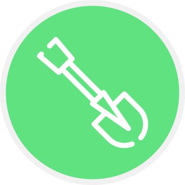 Kürek, Basit Vektör Simgesi İllüstrasyonu