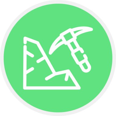 Madencilik, Basit Vektör Simgesi İllüstrasyonu