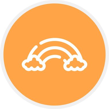 Gökkuşağı, Basit Vektör Simgesi İllüstrasyonu