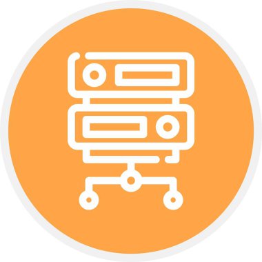 Sunucu, Basit Vektör Simgesi İllüstrasyonu