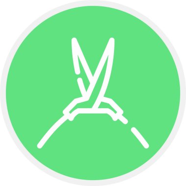 Makas, Basit Vektör Simgesi İllüstrasyonu