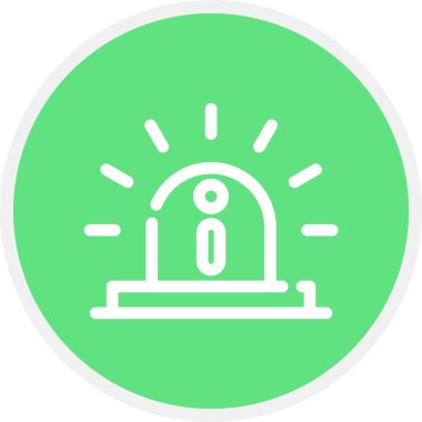 Siren, Basit Vektör Simgesi İllüstrasyonu