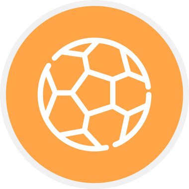 Futbol, Basit Vektör Simgesi İllüstrasyonu