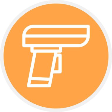 Barkod Tarayıcı, Basit Vektör Simgesi İllüstrasyonu