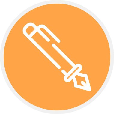 Dolma Kalem, Basit Vektör Simgesi İllüstrasyonu