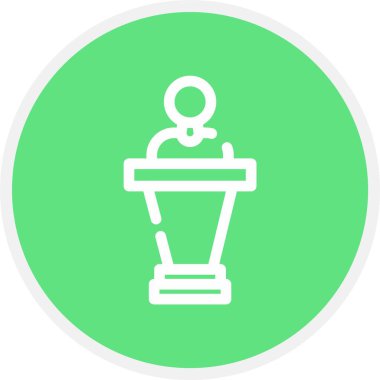 Politikacı, Basit Vektör Simgesi İllüstrasyonu