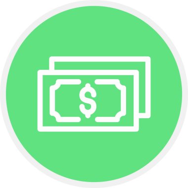 Para, Basit Vektör Simgesi İllüstrasyonu