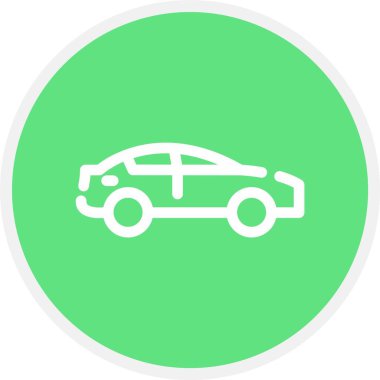 Sedan, Basit Vektör Simgesi İllüstrasyonu