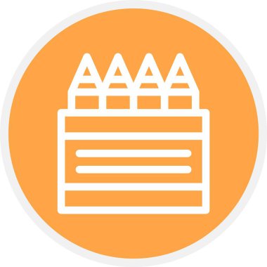 Boya kalemleri, Basit Vektör Simgesi İllüstrasyonu