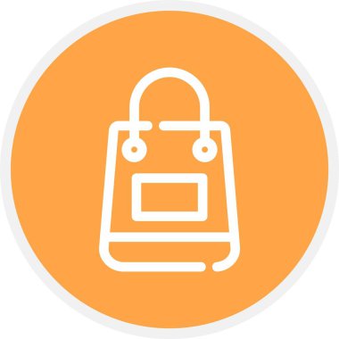 Alışveriş Torbası, Basit Vektör Simgesi İllüstrasyonu