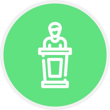 Tanık, Basit Vektör Simgesi İllüstrasyonu