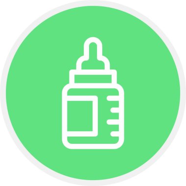 Besleme Şişesi, Basit Vektör Simgesi İllüstrasyonu