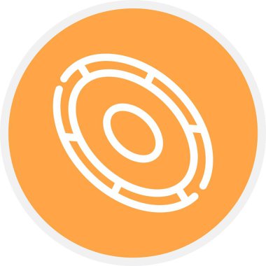 Frisbee, Basit Vektör Simgesi İllüstrasyonu