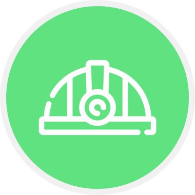 Miğfer, Basit Vektör Simgesi İllüstrasyonu