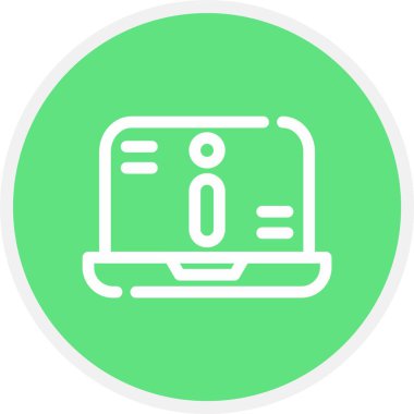 Laptop, Basit Vektör Simgesi İllüstrasyonu