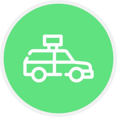 Texi, Basit Vektör Simgesi İllüstrasyonu