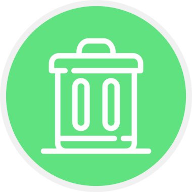 Çöp kutusu, Basit Vektör Simgesi İllüstrasyonu