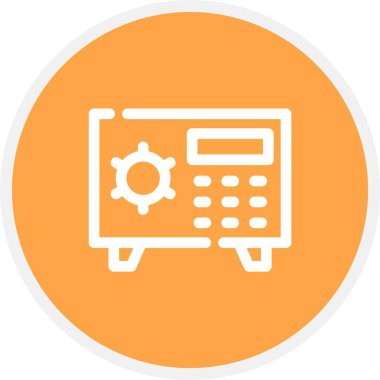 Güvenli Kutu, Basit Vektör Simgesi İllüstrasyonu