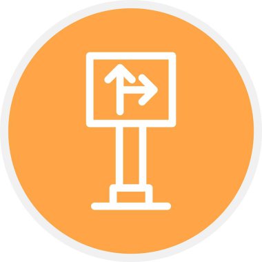 Trafik İşareti, Basit Vektör Simgesi İllüstrasyonu