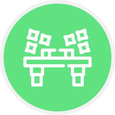 Kitaplık, Basit Vektör Simgesi İllüstrasyonu