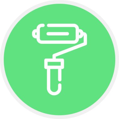 Boya Yuvarlayıcı, Basit Vektör Simgesi İllüstrasyonu