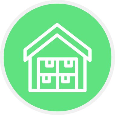 Depolama, Basit Vektör Simgesi İllüstrasyonu