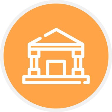 Banka, Basit Vektör Simgesi İllüstrasyonu