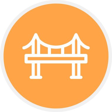 Köprü, Basit Vektör Simgesi İllüstrasyonu